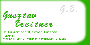 gusztav breitner business card